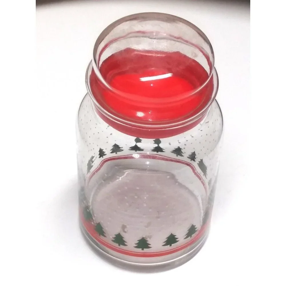Vintage Libbey Holiday Jar Canister Glass 7